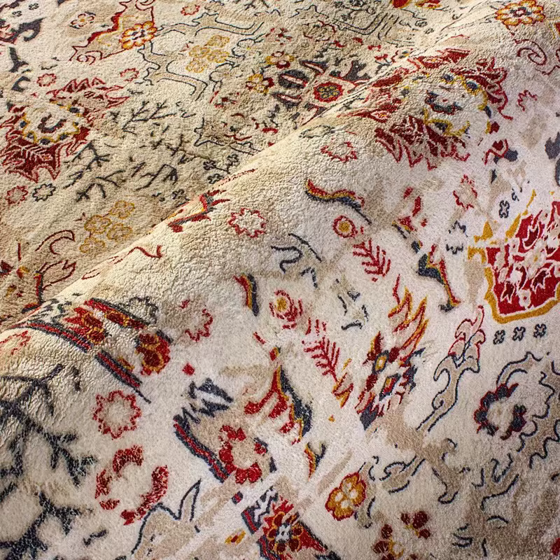 Tapis en peluche de style américain et marocain pour la décoration de la maison