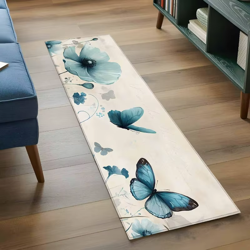 Tapis de chemin de fleurs bohème