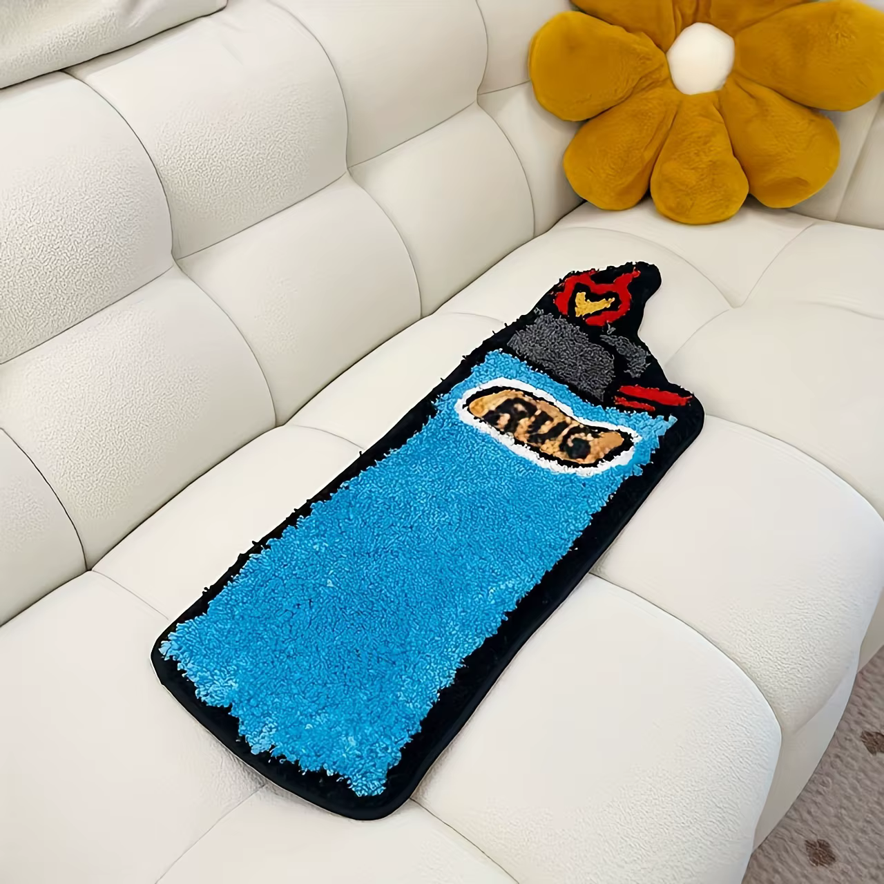 VIKAMA Tapis personnalisé créatif bleu clair