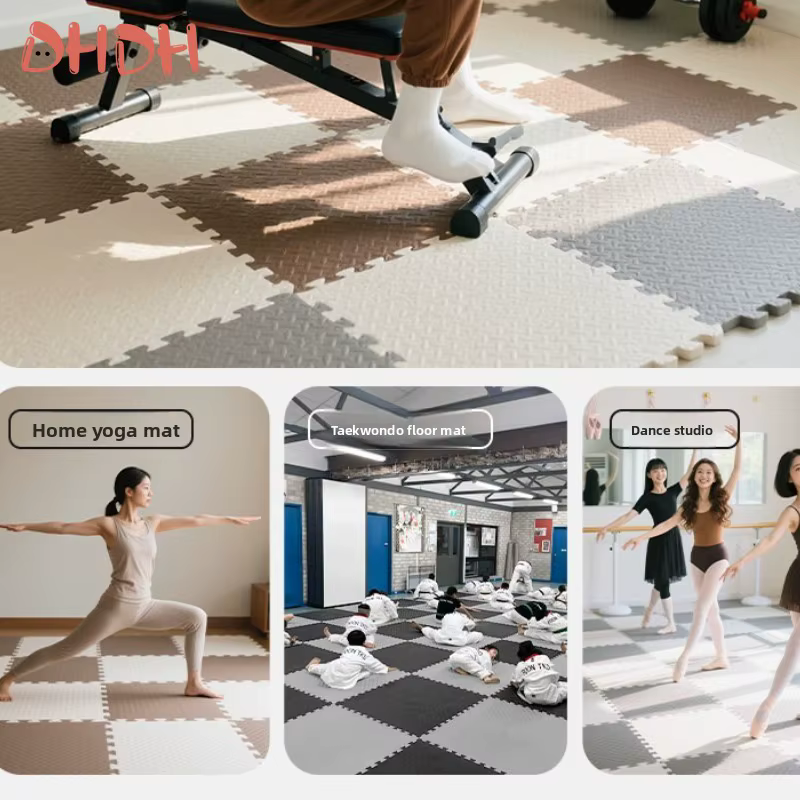 Tapis de sol de gym professionnel haut de gamme en caoutchouc emboîtable de qualité supérieure pour entraînement à