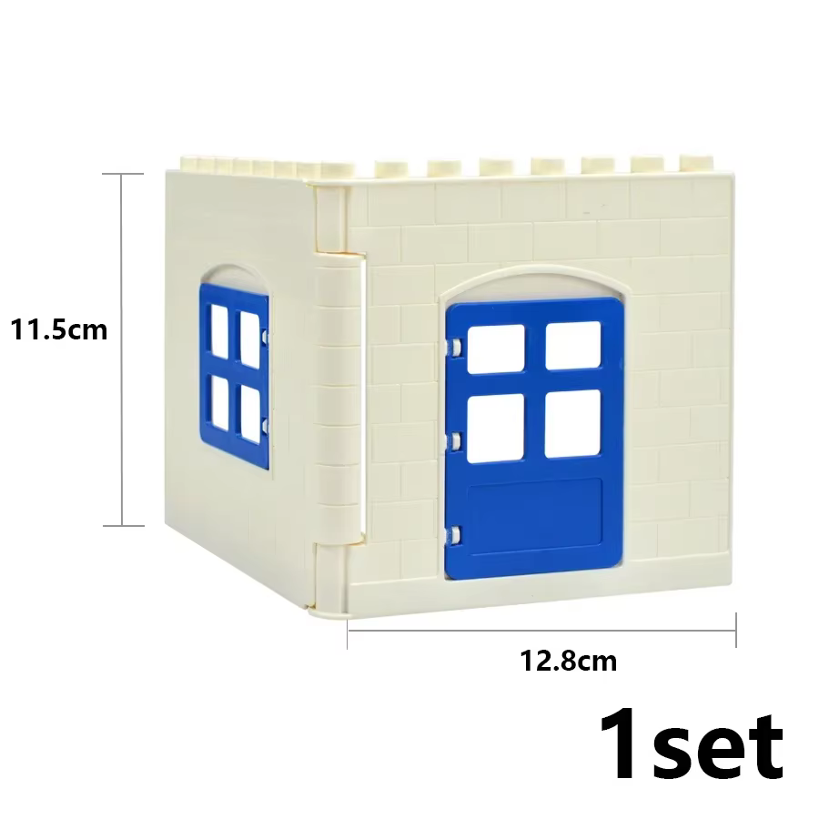 Porte fenêtre mur grandes briques grande taille blocs de Construction maison assembler pièces Construction éducatif Compatible toutes les marques jouets