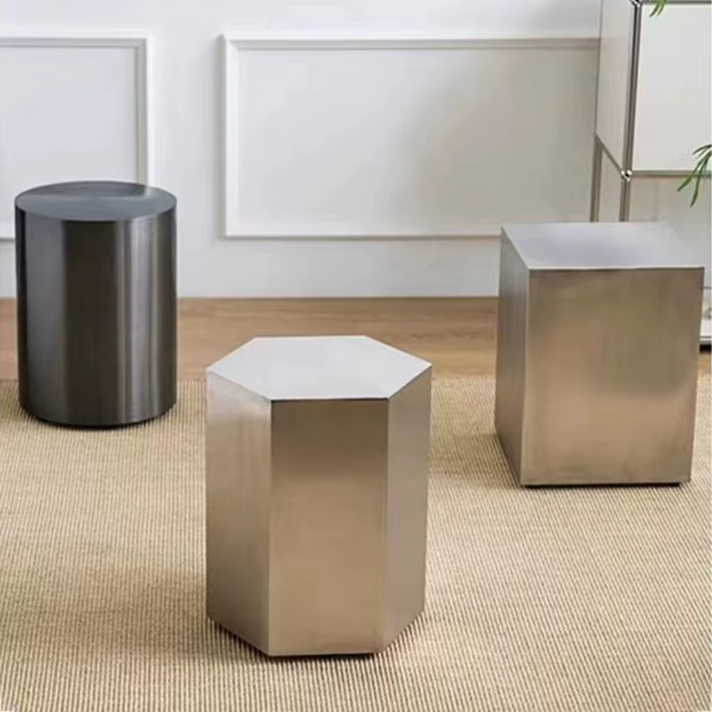 Tabourets en métal modernes, tabouret géométrique nordique, décoration de salon, café, minimalisme, chaise Ottomans, accessoires de meubles de maison