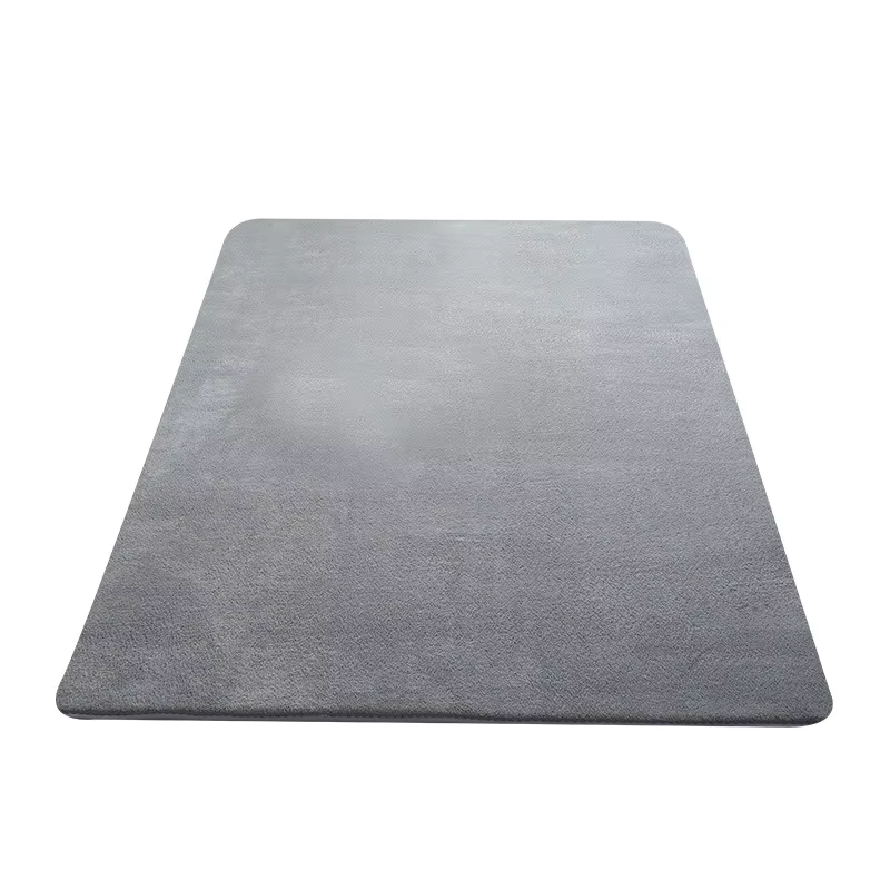 Grand tapis de sol doux gris