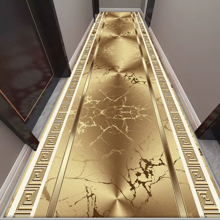 Tapis de couloir Long doré