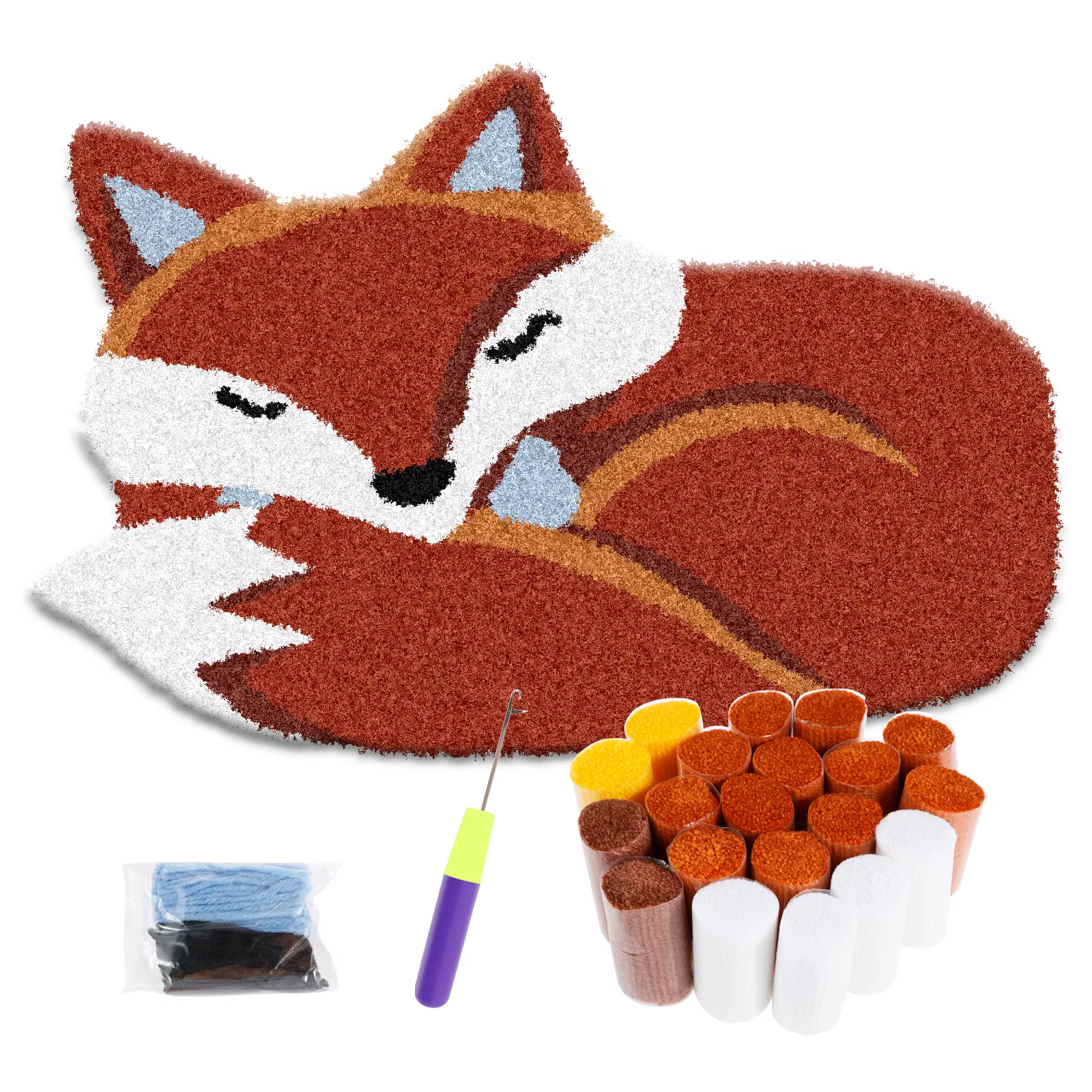 Kit de tapis crocheté au crochet (Latch Hook) DIY