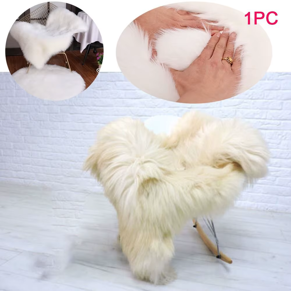 Nouveau tapis Imitation laine cheveux longs antidérapant Protection de sol