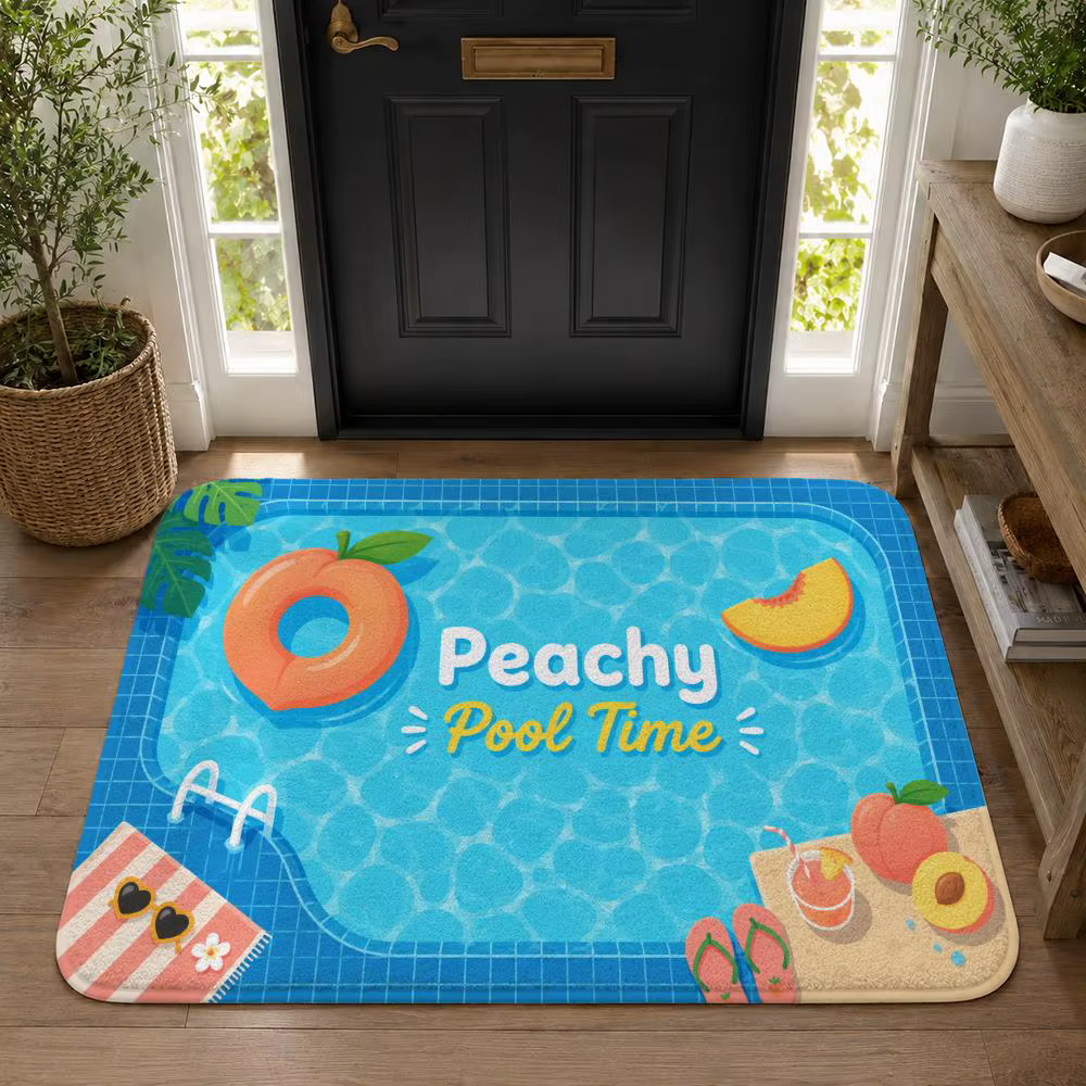 Tapis de sol pour fête au bord de la piscine