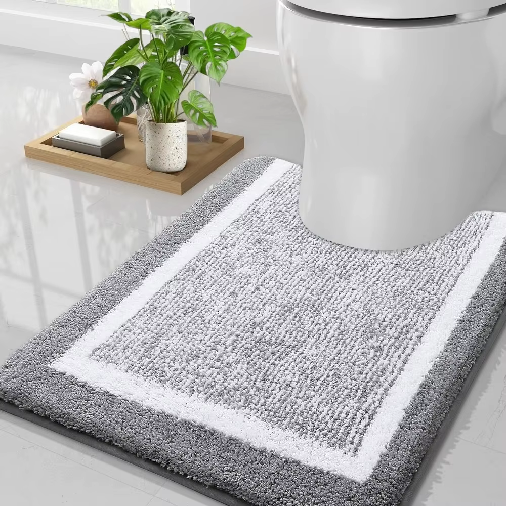 Tapis de salle de bain en microfibre moelleuse 50x60cm