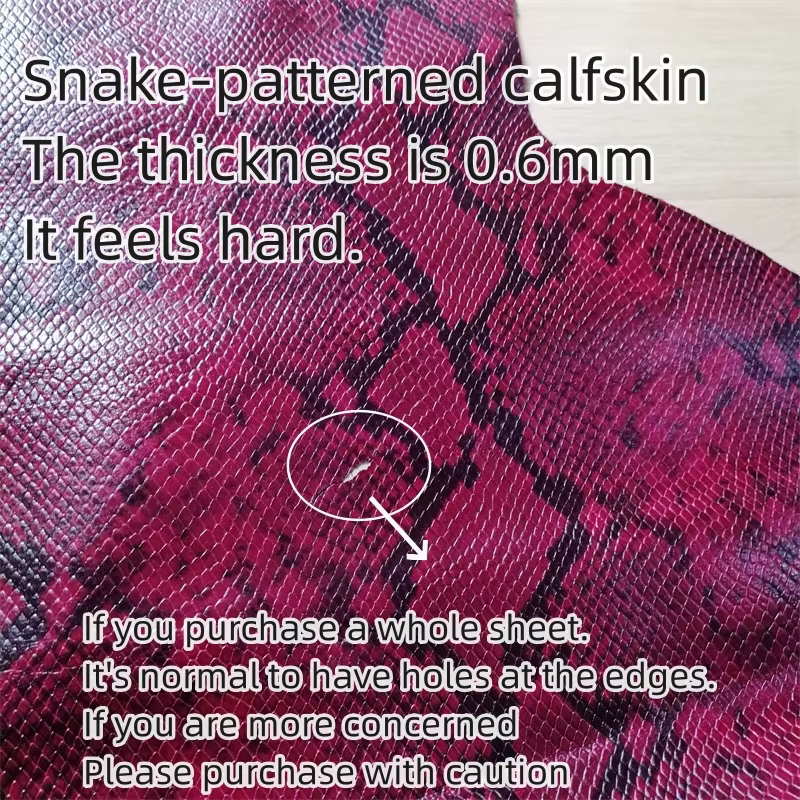 Peau de vache à motif serpent de 0