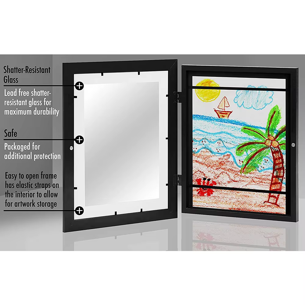 Cadres artistiques pour enfants, cadre magnétique ouvert sur le devant, modifiable, pour affiche, Photo, dessin, peintures, affichage d'images, décoration de maison