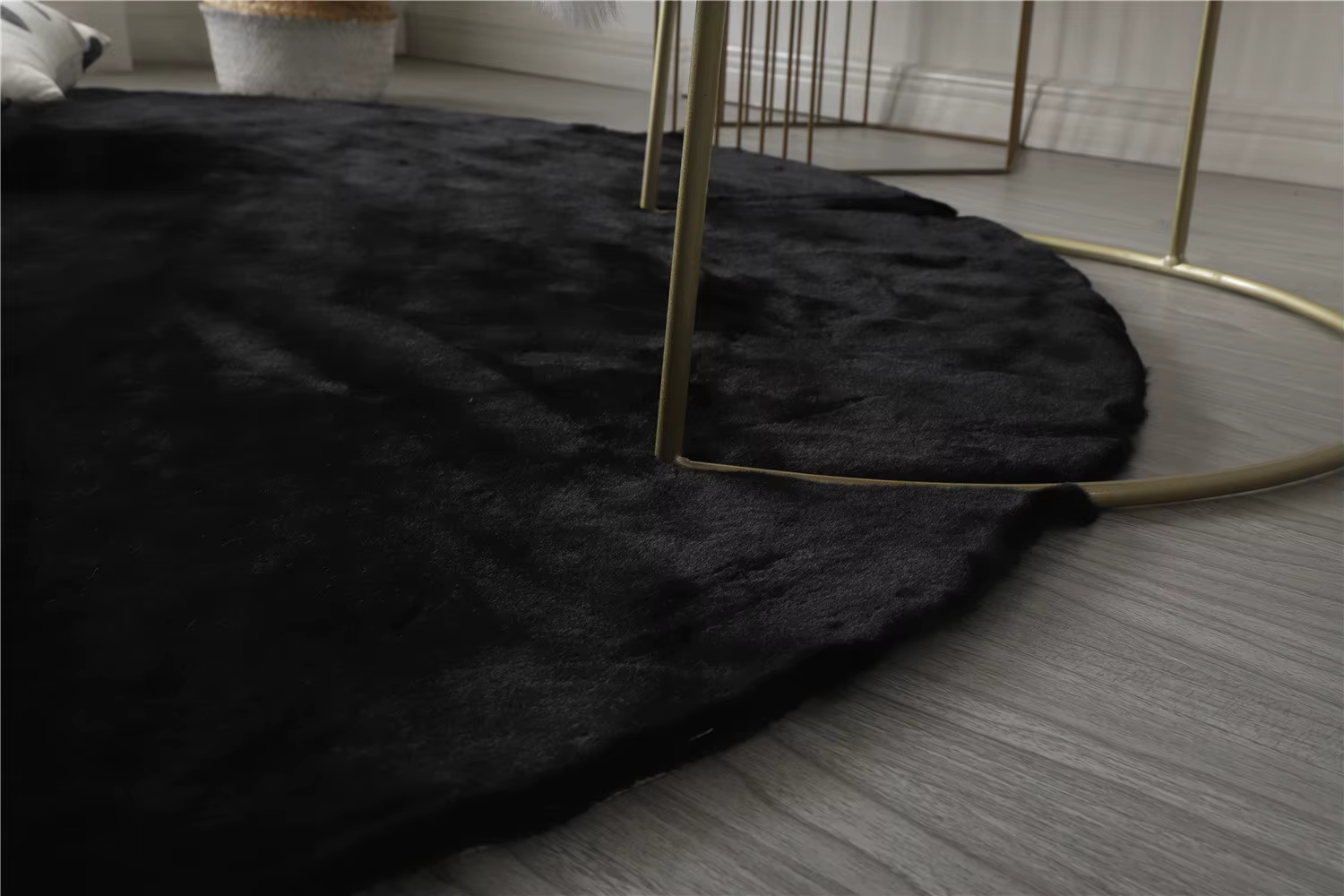 Tapis en Fausse Fourrure de Lapin Super Doux