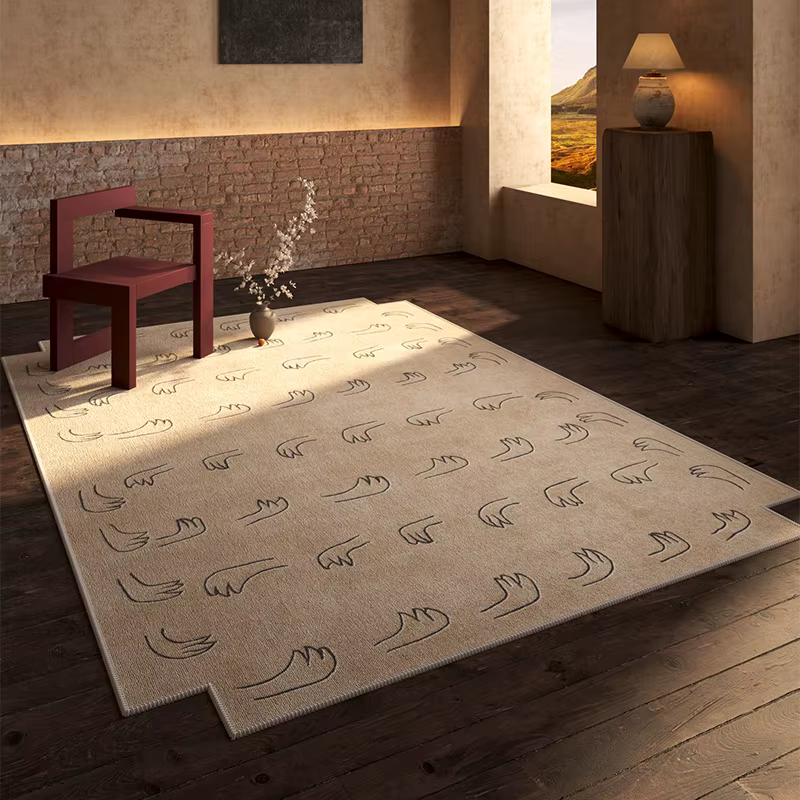 Tapis rétro léger de luxe pour décoration de salon