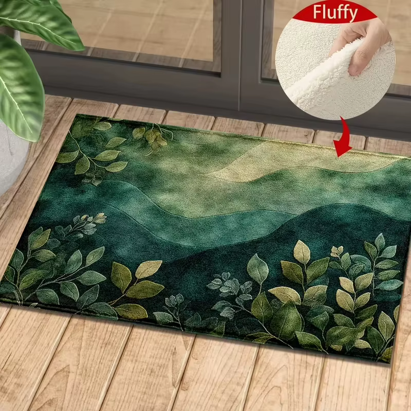 Tapis de porte coloré à motif floral