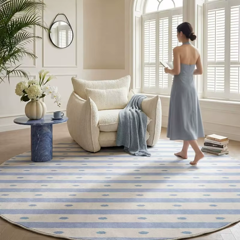 Tapis rond de style moderne pour la décoration du salon