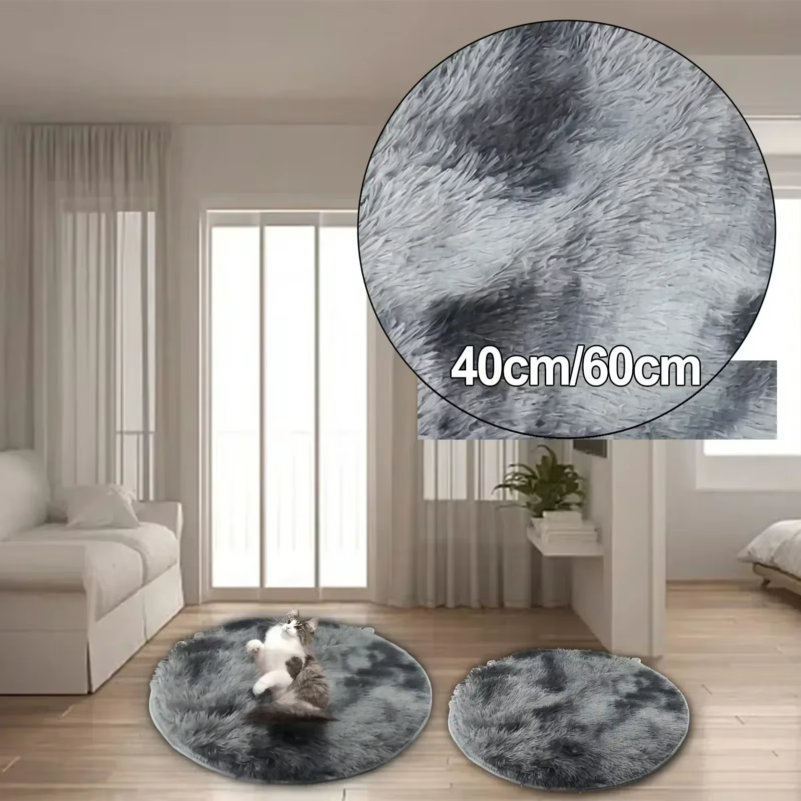 Tapis rond moelleux non ald pour chambre de bébé