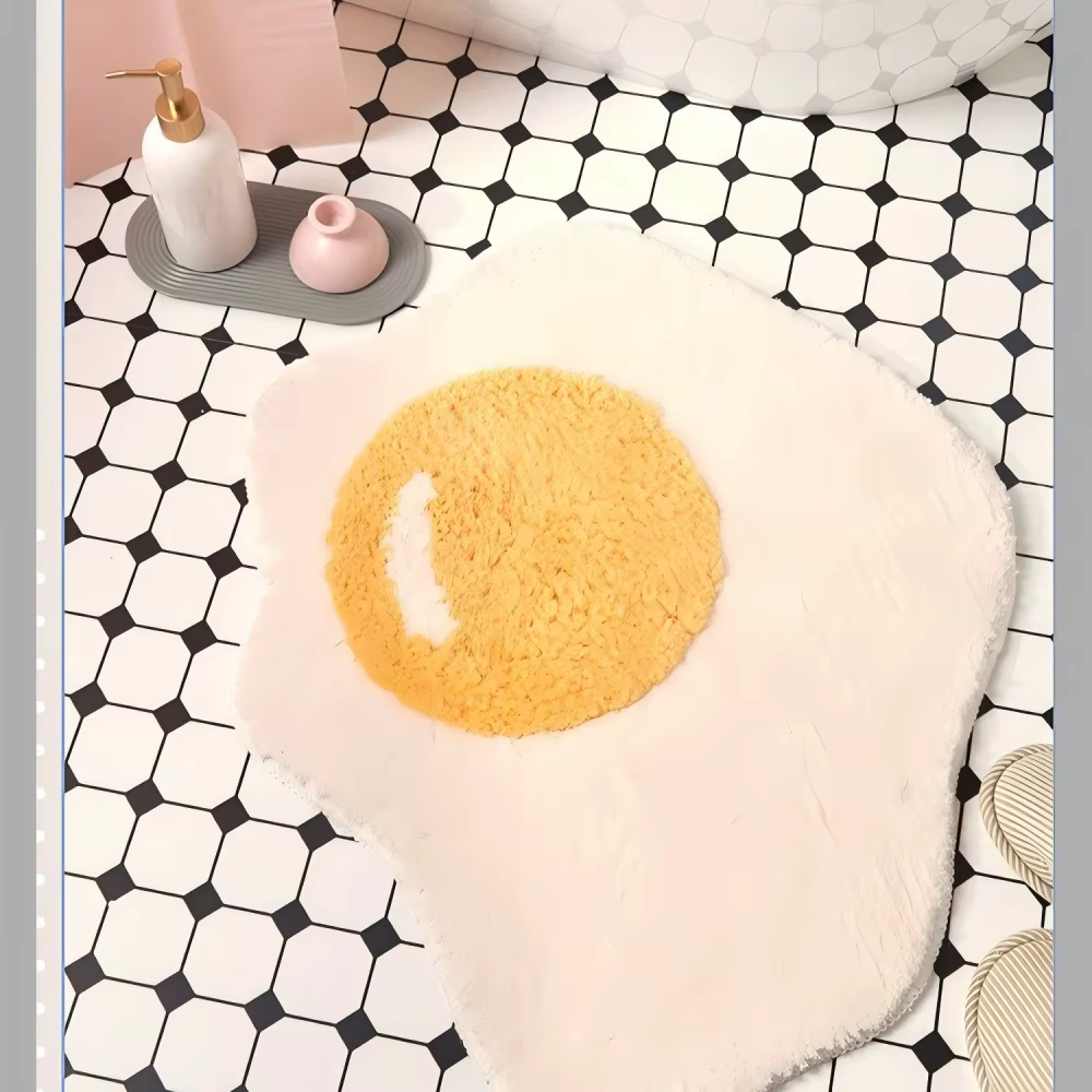 VIKAMA dessin animé poché oeuf tapis salon canapé Table basse