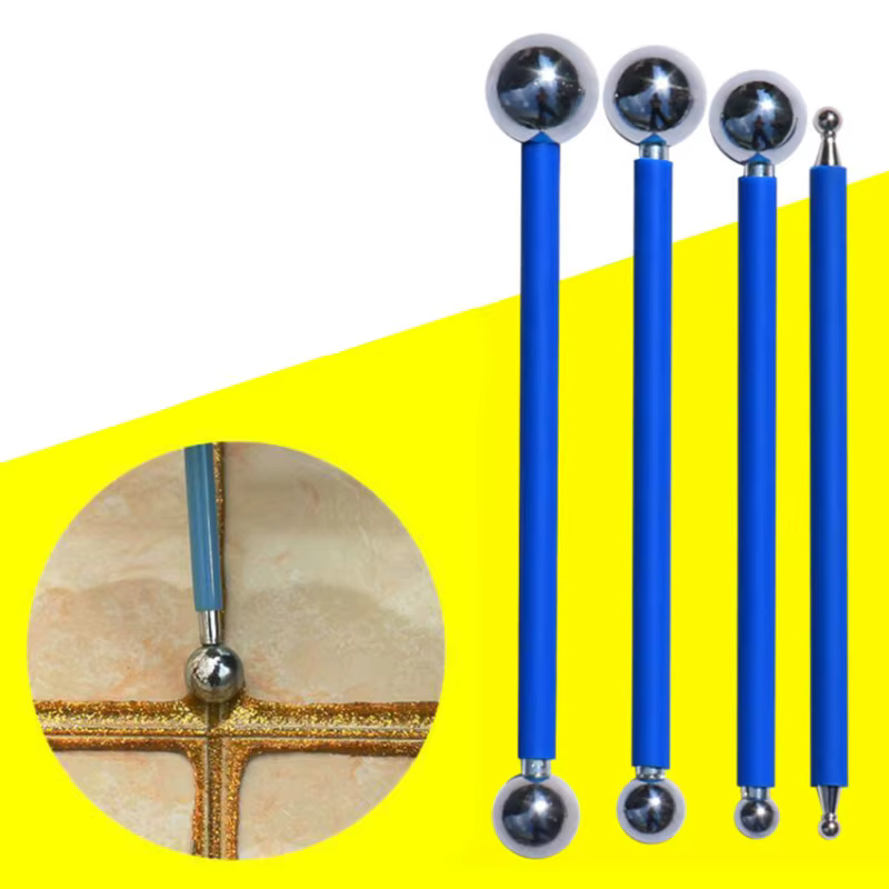 4x/set Kit d'outils de calfeutrage outils de finition de calfeutrage Kit de réparation de Joint de sol de carrelage boule pour