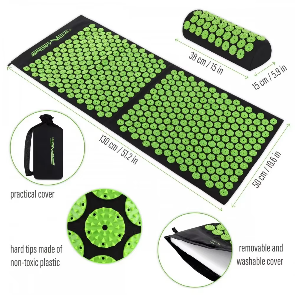 130*50*2.5CM fleur de Lotus éponge tapis d'acupression ensemble pour Yoga