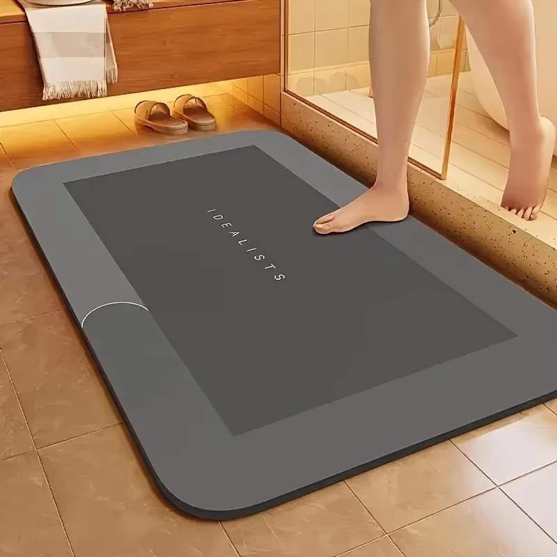 Tapis de bain en terre de diatomées super absorbant