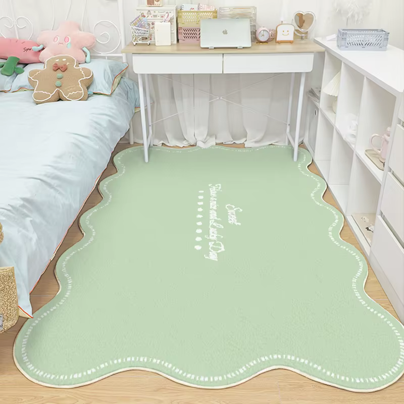 Tapis en Peluche Irrégulier pour Décoration de Salon