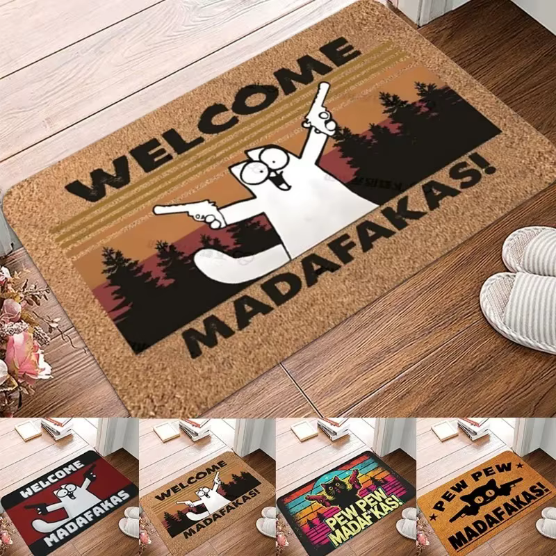MADAFAKAS Tapis à motif antidérapant pour l'extérieur