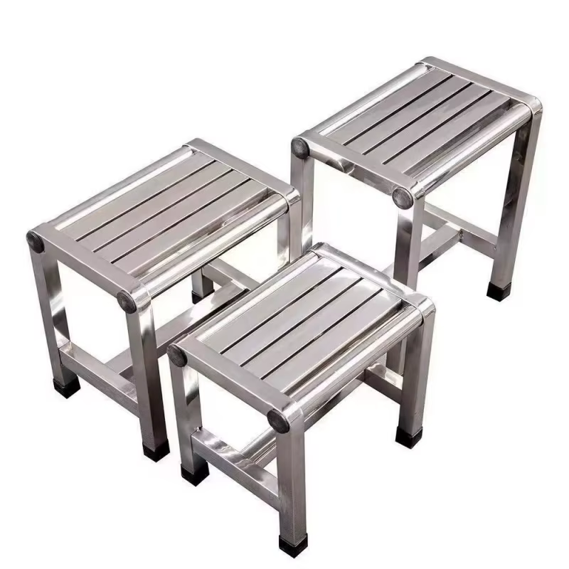 Tabouret carré multifonctionnel en acier inoxydable, imperméable, antidérapant, épais et durable, adapté à une utilisation en intérieur et en extérieur