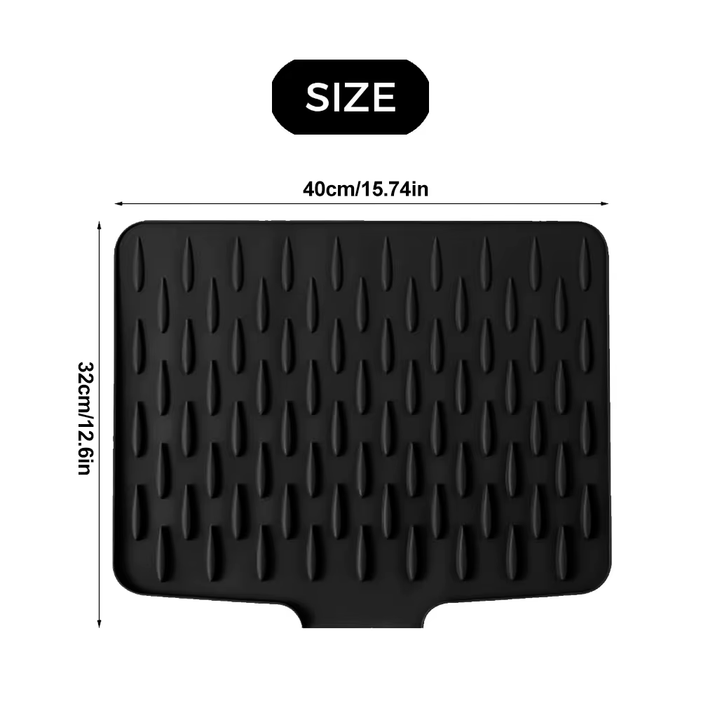 Tapis de drainage en silicone pour cuisine avec design