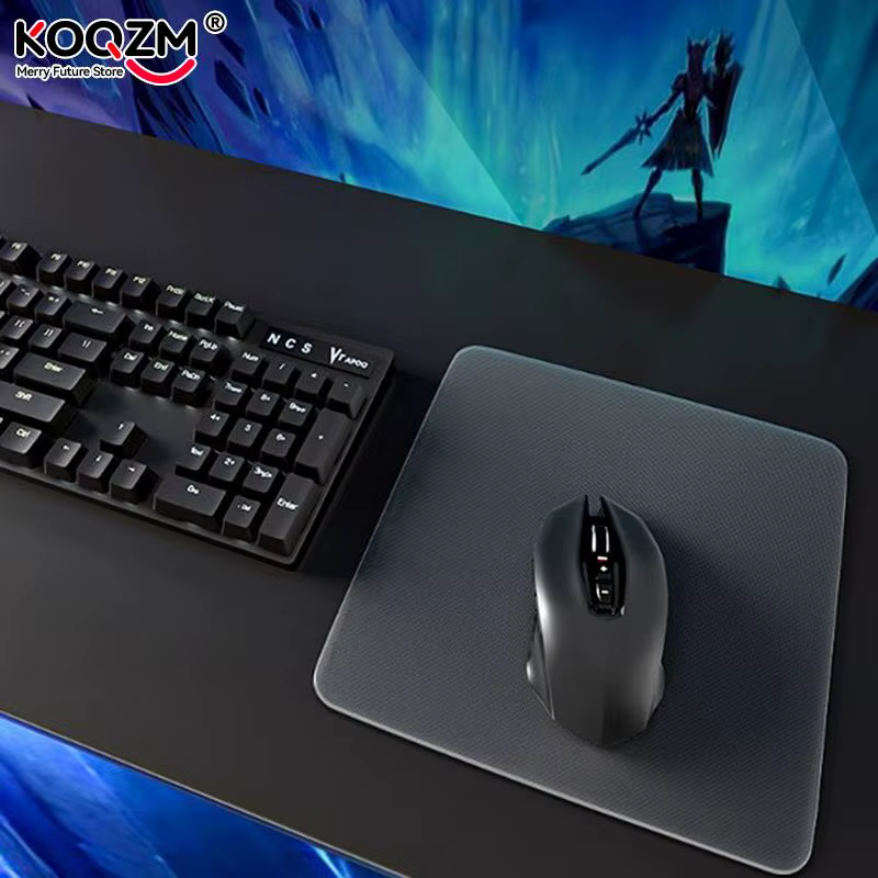 Tapis de souris de jeu en verre dur étanche, transparent, polymère, professionnel, lisse, ordinateur portable, PC, bureau, ordinateur portable