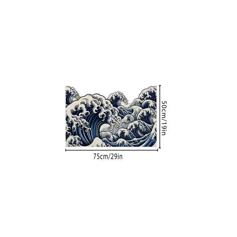 VIKAMA Tapis japonais Great Wave Area