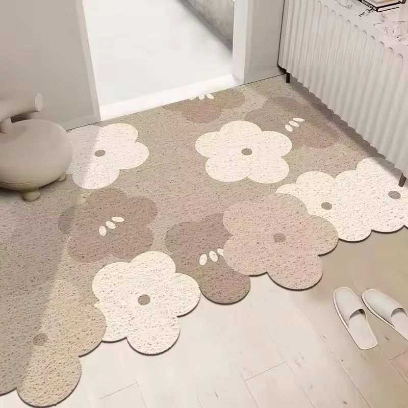 Tapis d'entrée en soie en forme de nuage
