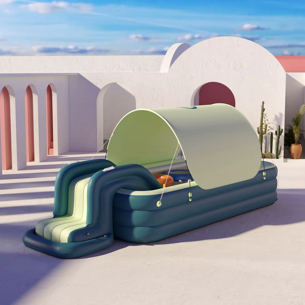 Grande piscine gonflable d'été pour la famille, avec toboggan, jouets gonflables, jeu d'eau, jeux de plein air, piscine pour bébé