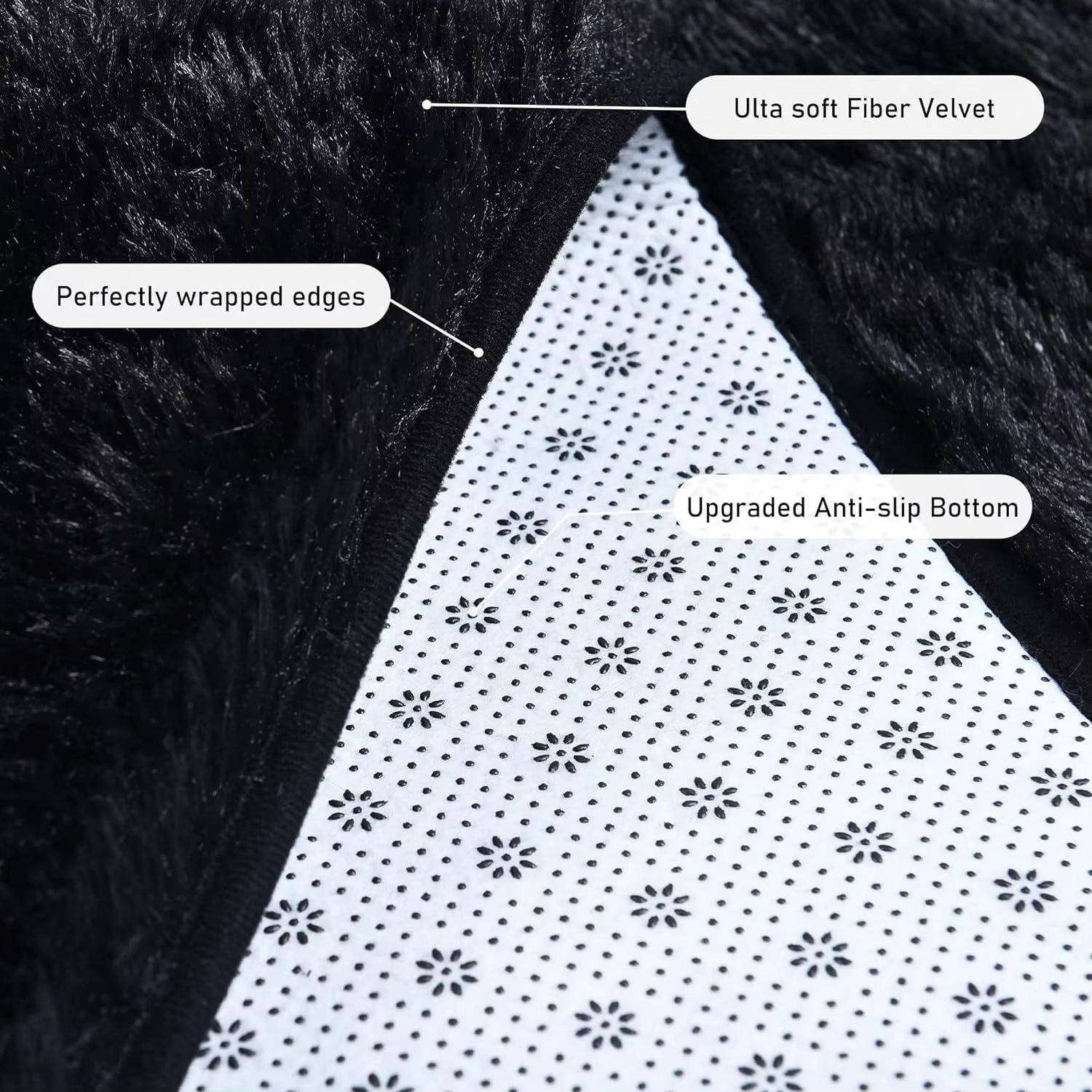 Grand tapis de salon imperméable et antidérapant