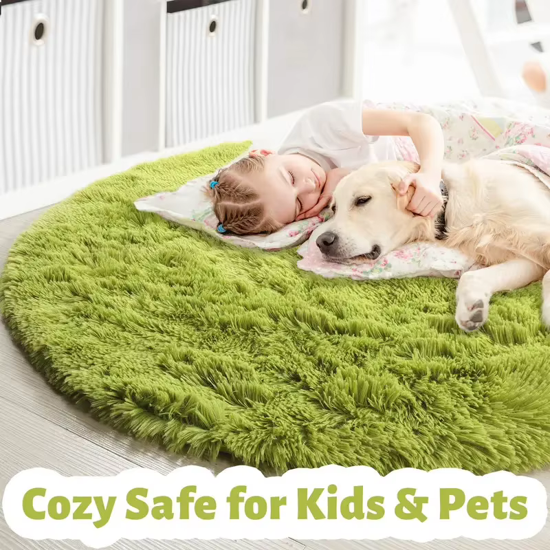 Tapis rond doux et moelleux VIKAMA