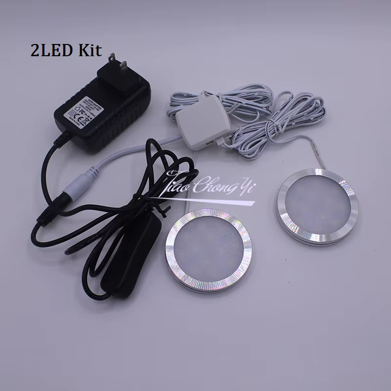 Lumière d'armoire LED 2W avec adaptateur d'alimentation DC 12V