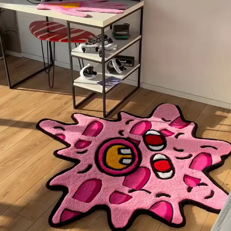 Tapis antidérapants en peluche pour vestiaire de salle d'étude Simple