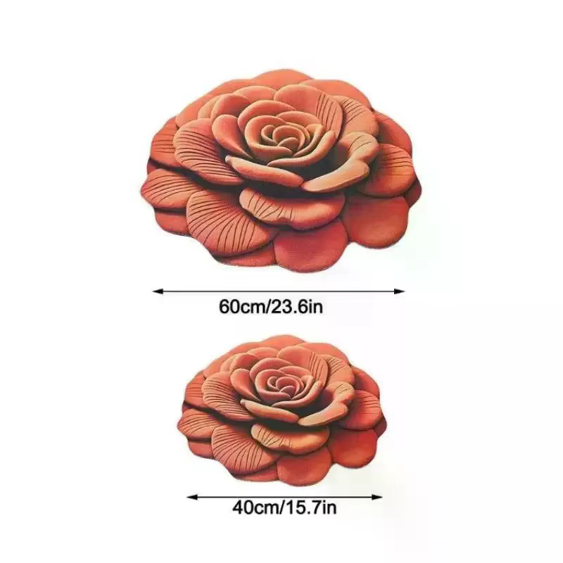 Tapis à fleurs, tapis de sol pivoine douce de forme spéciale