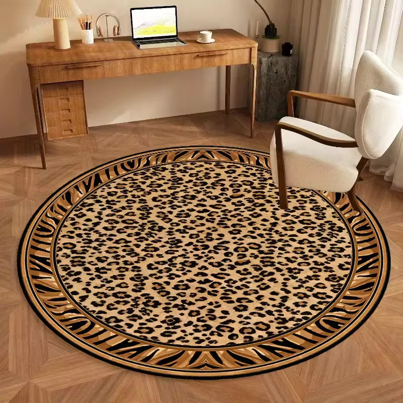 Tapis d'extérieur rond au Design Mandala bohème
