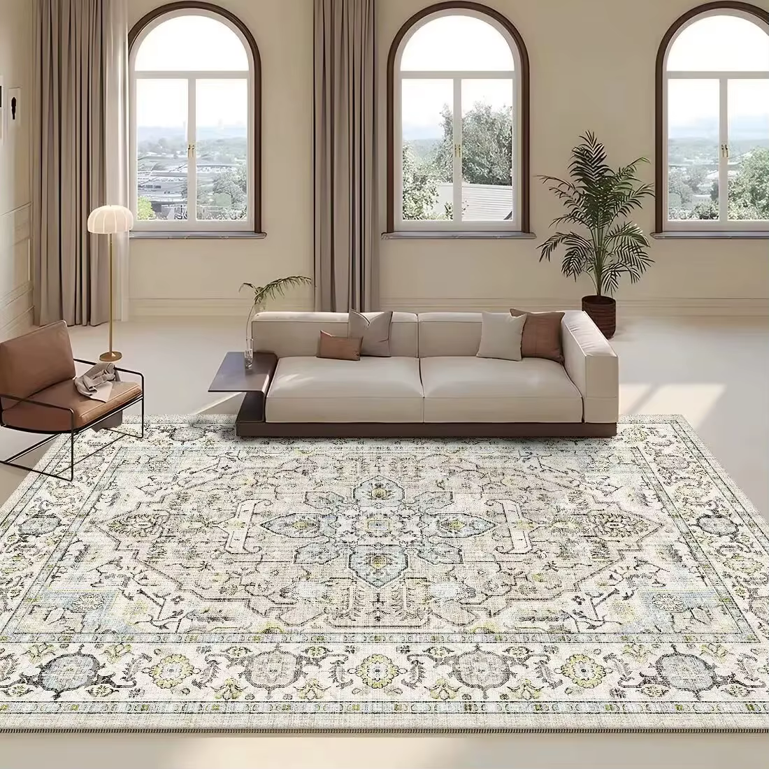 Tapis rétro persan pour salon
