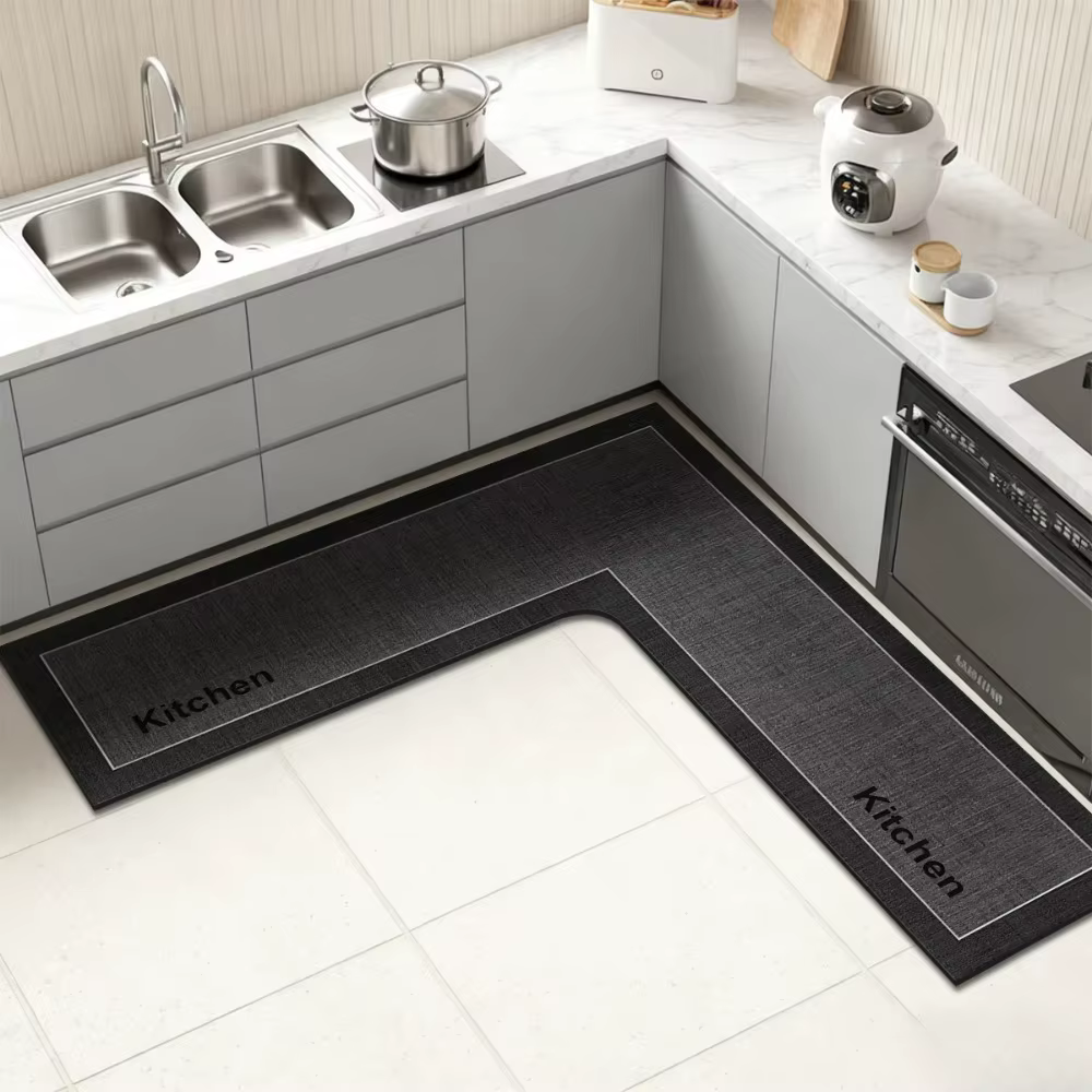 Tapis de cuisine de luxe en forme de L