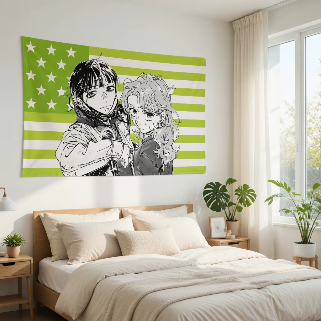 Tapisserie amusante sur le thème de l'anime – « Le type qu'elle aimait n'était pas un homme »