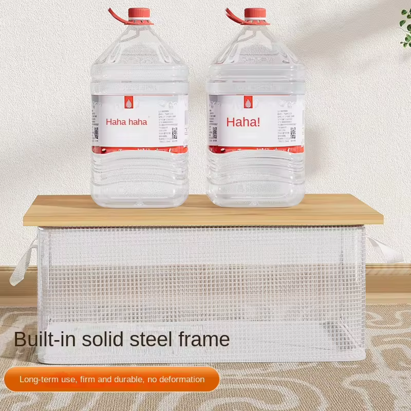 1 boîte de rangement transparente en PVC avec cadre en acier solide, imperméable, panier de rangement pour sous-vêtements, adapté à la maison et aux dortoirs