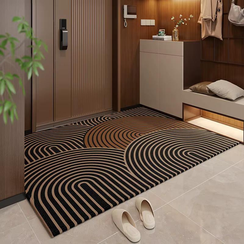 VIKAMA Tapis de couloir moderne à motifs géométriques