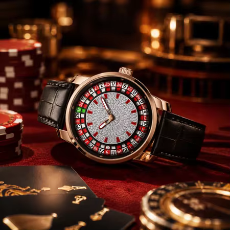 Montre mécanique pour homme en acier inoxydable, design ludique Roulette Européenne, édition de luxe nouvelle collection