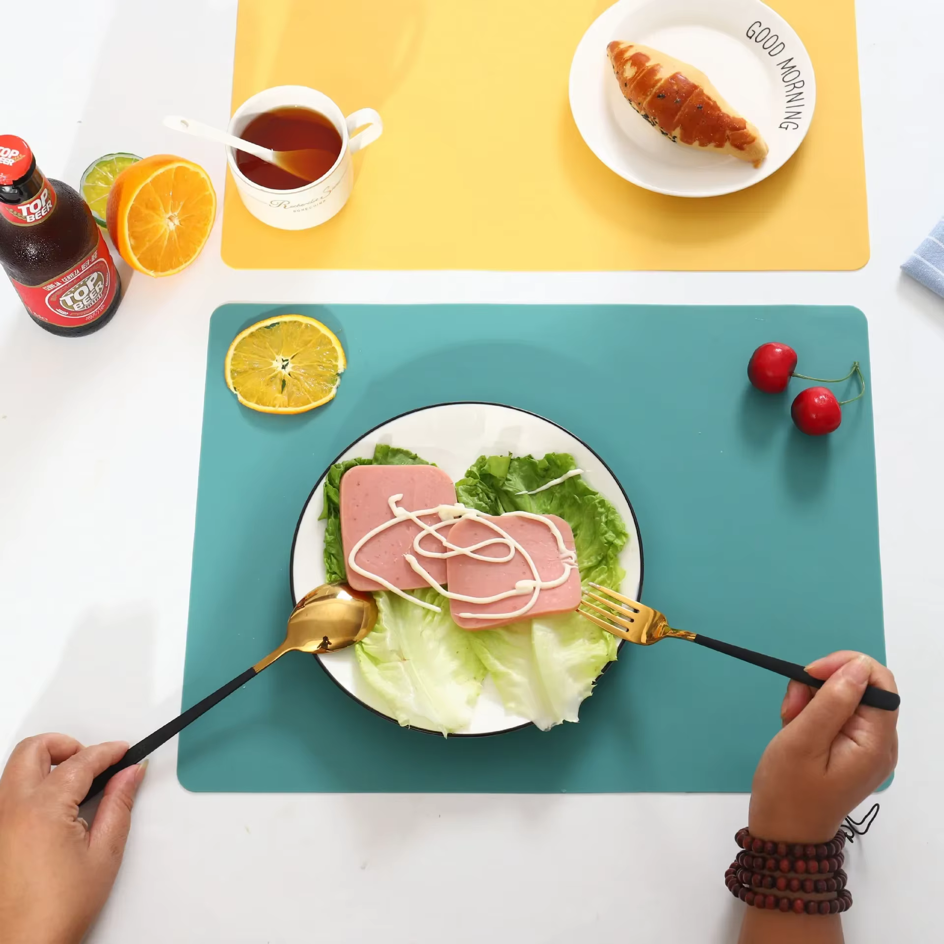 Napperon de cuisine carré en Silicone