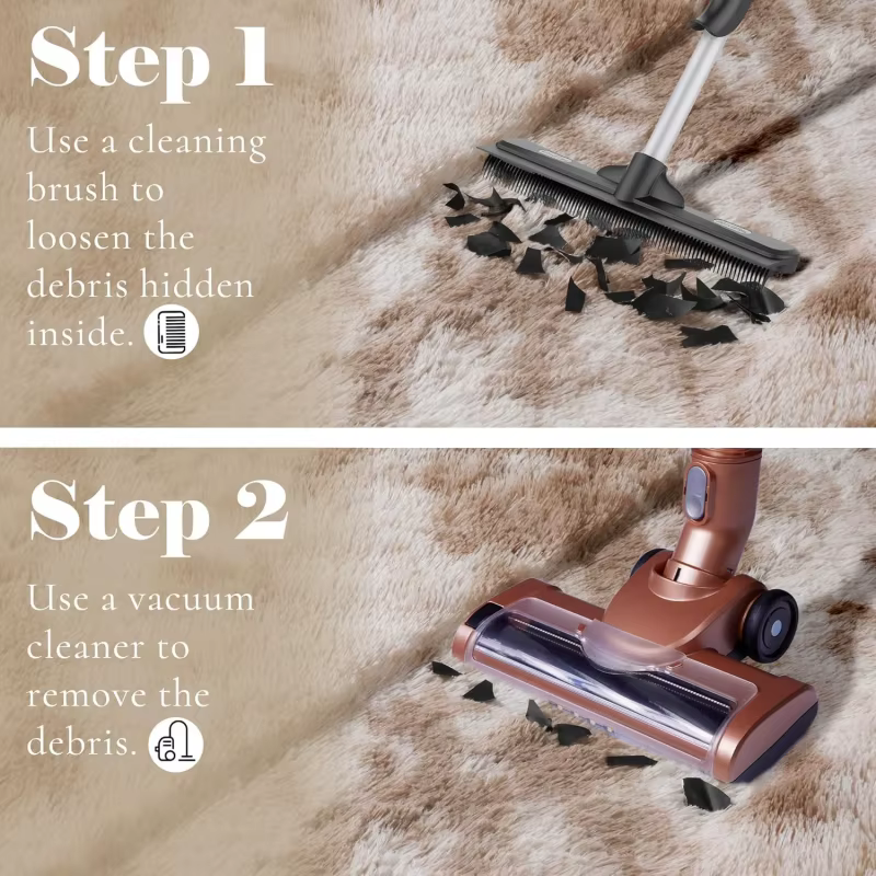 Tapis moelleux tie-dye pour salon