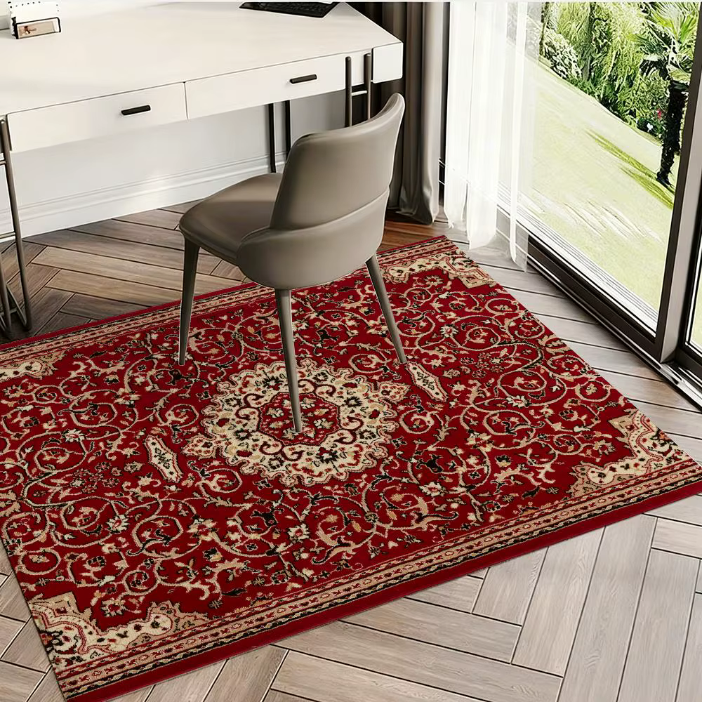 Tapis persan rouge en flanelle