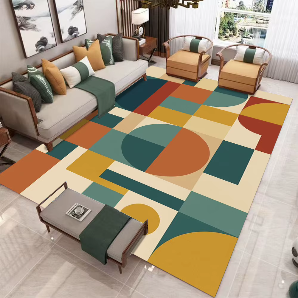 Tapis à imprimé géométrique