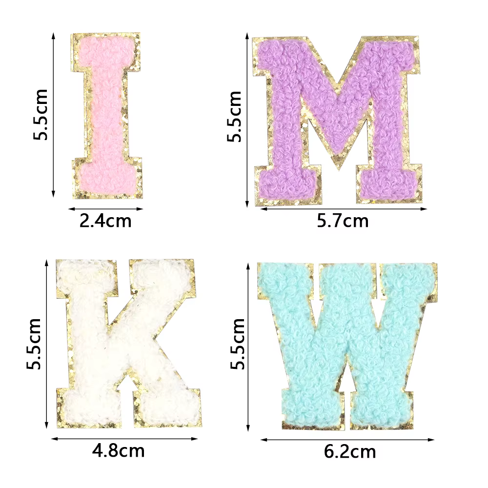 Patch auto-adhésif de Style 26 lettres anglaises, autocollant de broderie coloré A-Z, décoration pour bricolage, accessoires de sac pour vêtements, 8 pièces