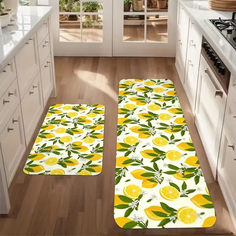 Tapis de cuisine imprimé citron