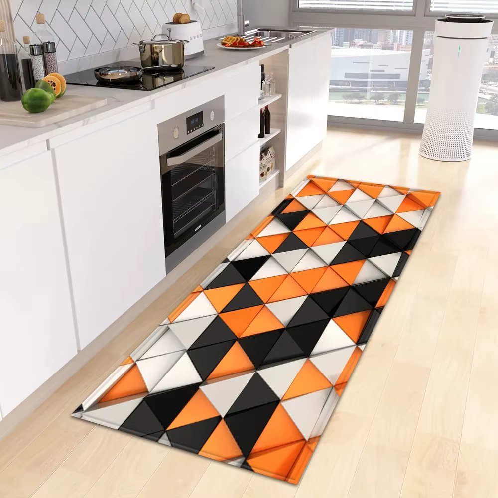 Tapis de sol à imprimé géométrique coloré